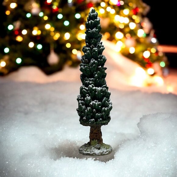Dept 56 Village Snowy Evergreen Trees - Skinny Tree - Loose Figurine - 1995 - Picture 1 of 4